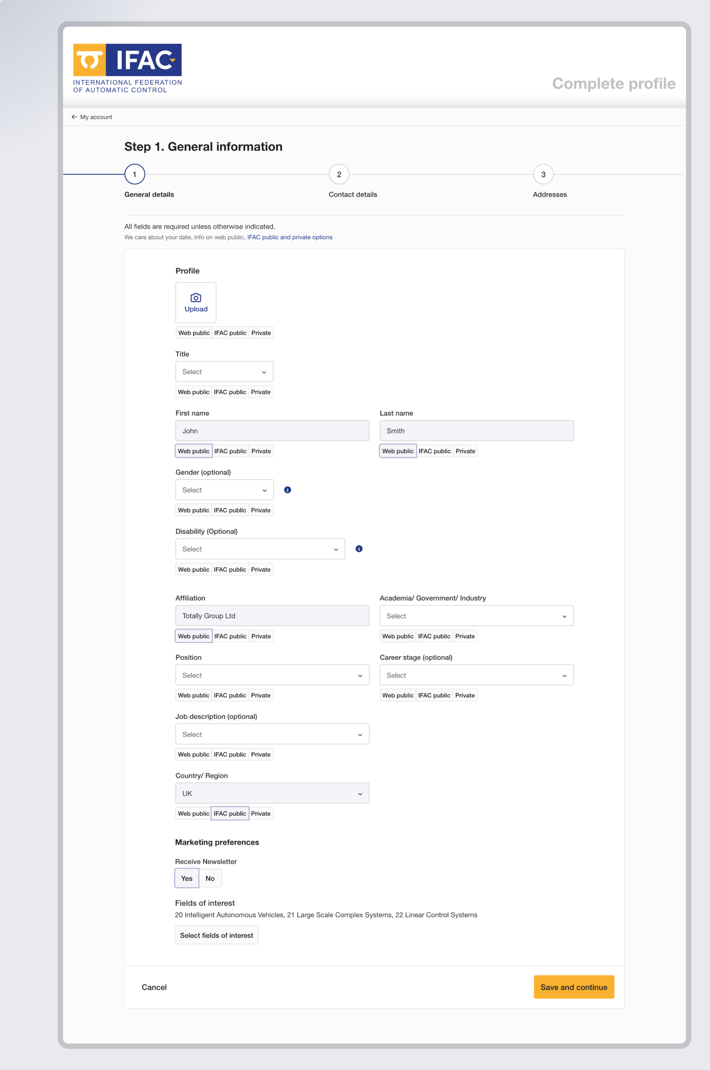 Anders brand wordmark in white placed on top of an image of a modern interior design.