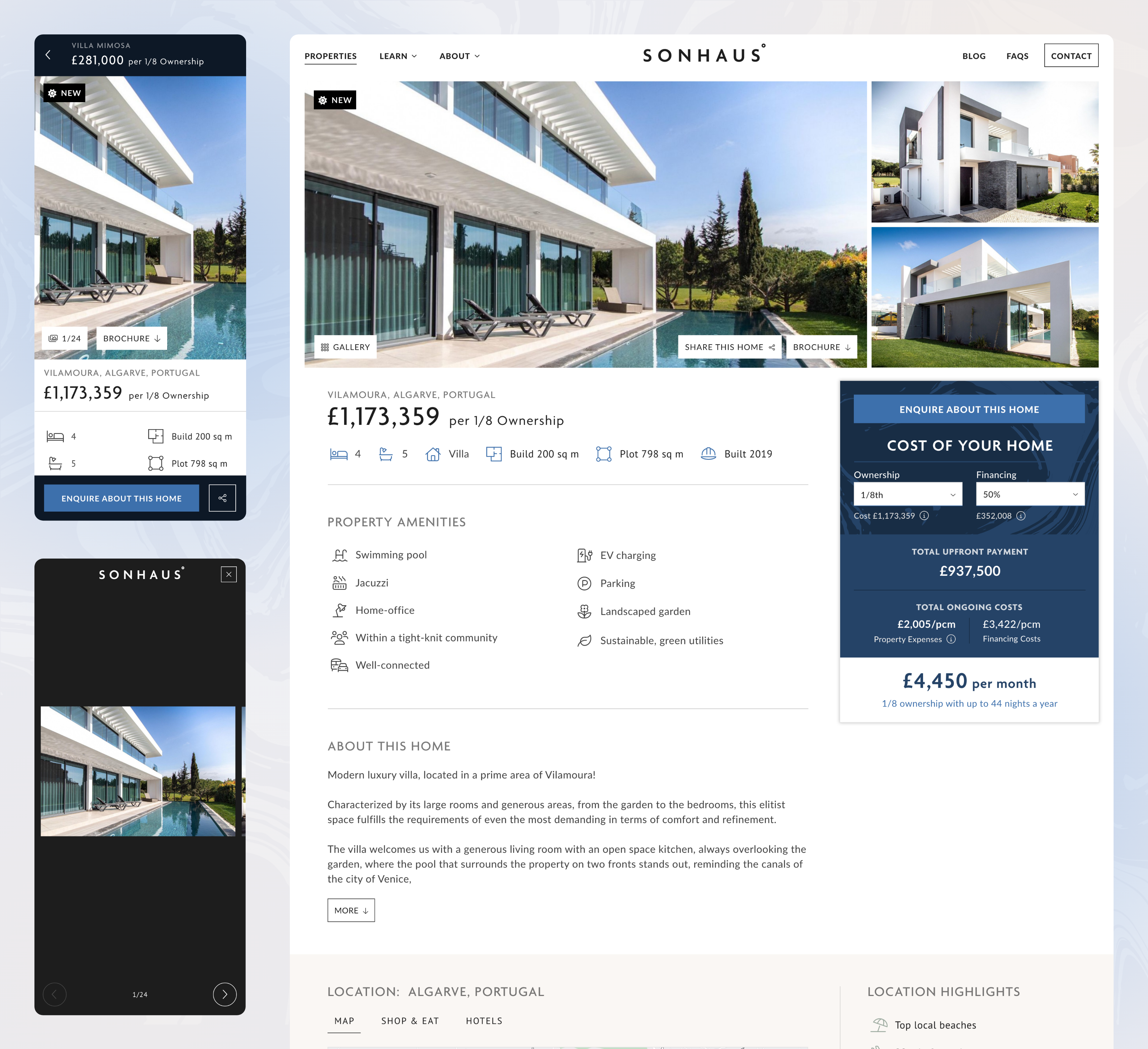 Anders brand wordmark in white placed on top of an image of a modern interior design.